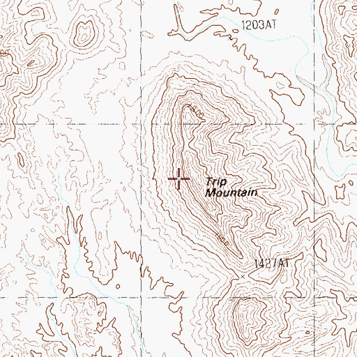 Topographic Map of Trip Mountain, AZ