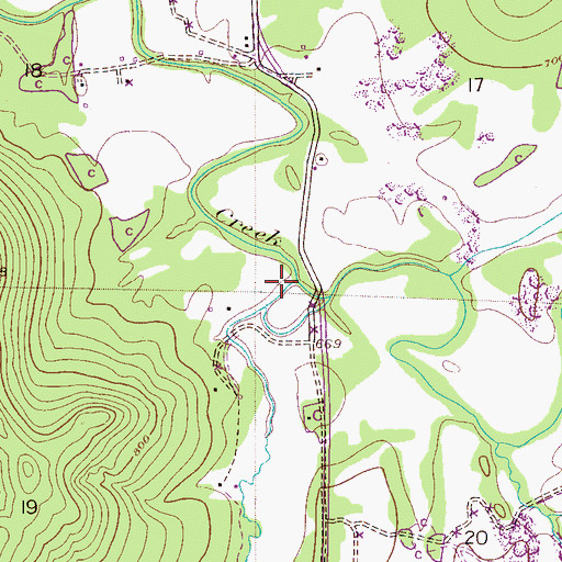 Topographic Map of Spring Cliff Branch, AL