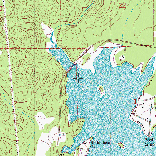 Topographic Map of Spring Creek, AL