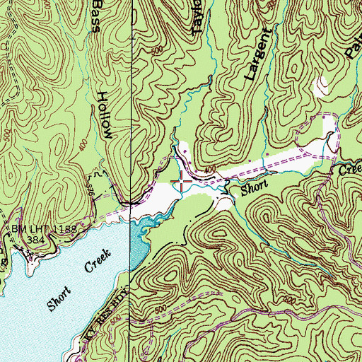 Topographic Map of Taylor Hollow, TN