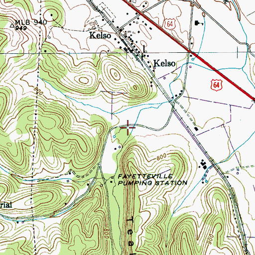 Topographic Map of Teal Hollow, TN