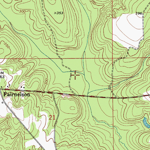 Topographic Map of Spring Creek, AL