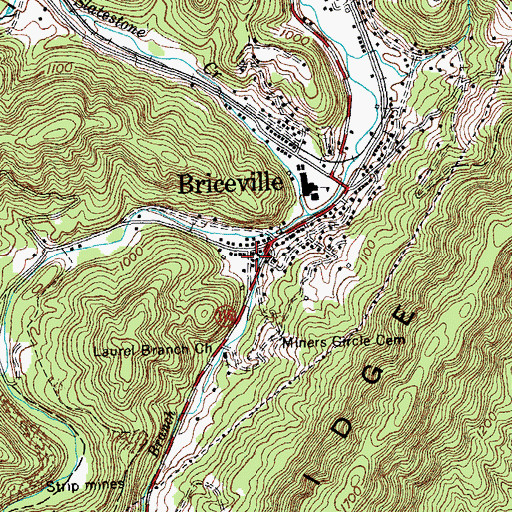 Topographic Map of Tennessee Hollow, TN