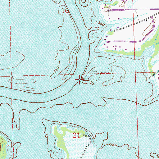 Topographic Map of Spring Creek, AL
