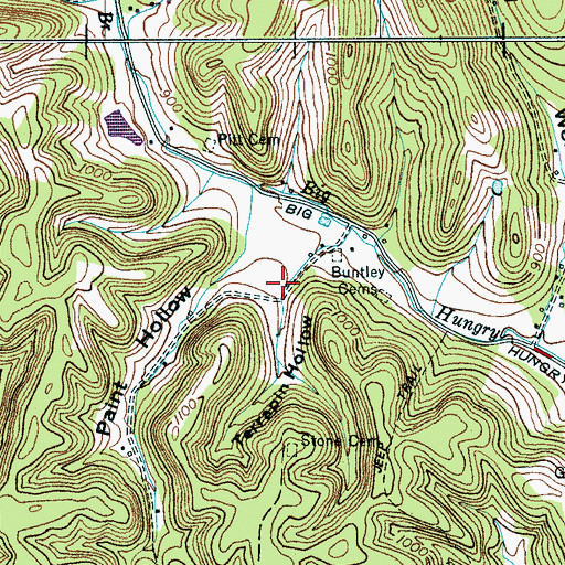 Topographic Map of Terrapin Hollow, TN