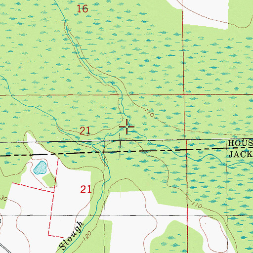 Topographic Map of Spring Creek, AL