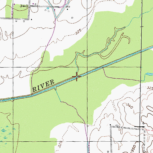 Topographic Map of Terrell Branch, TN