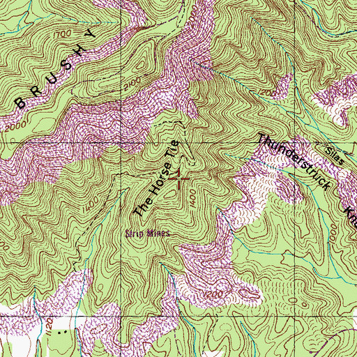 Topographic Map of The Horse Tie, TN