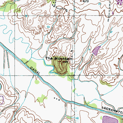 Topographic Map of The Mountain, TN
