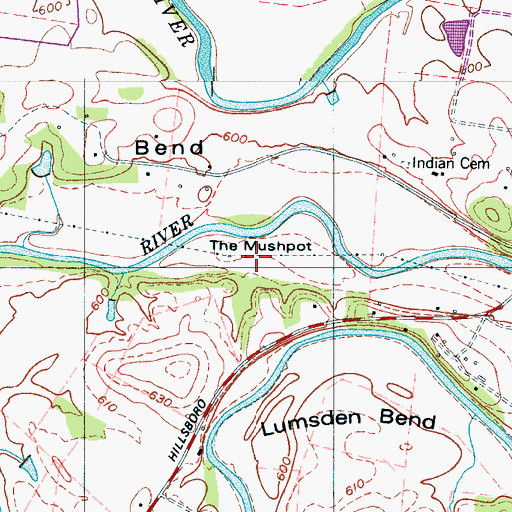 Topographic Map of The Mushpot, TN