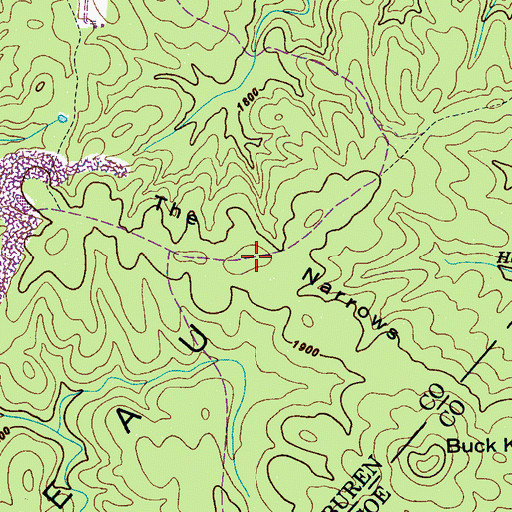 Topographic Map of The Narrows, TN
