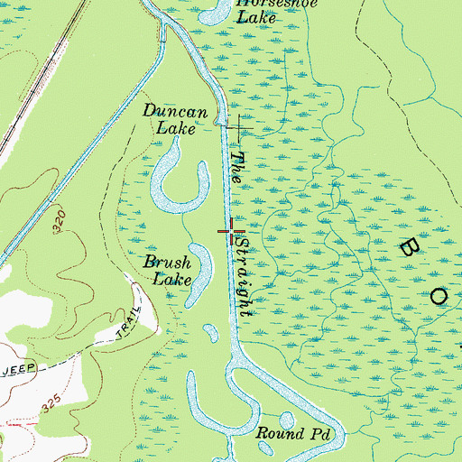Topographic Map of The Straight, TN