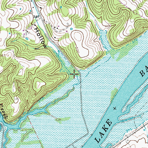 Topographic Map of Thomaston Hollow, TN