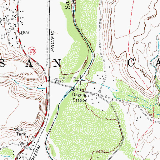 Topographic Map of Triplet Wash, AZ