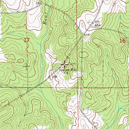 Topographic Map of Springhill Baptist Church, AL
