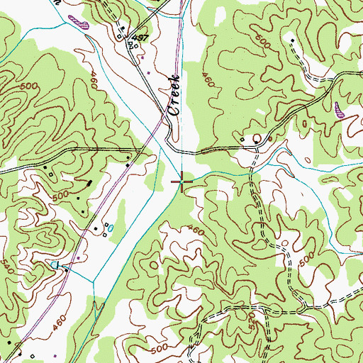 Topographic Map of Thompson Branch, TN