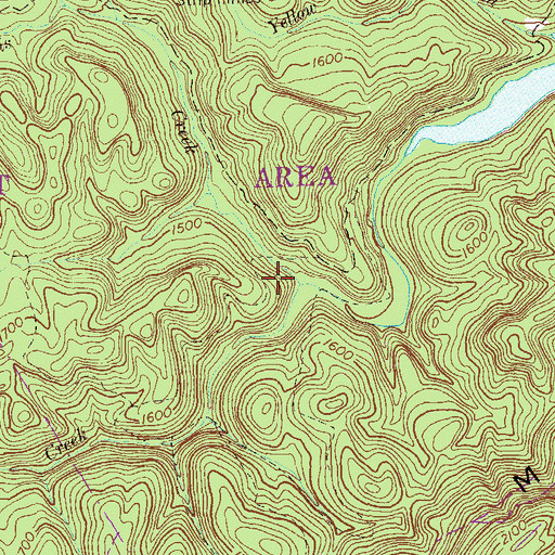 Topographic Map of Thompson Creek, TN