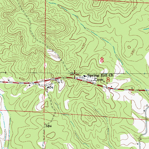 Topographic Map of Spring Hill Baptist Church, AL