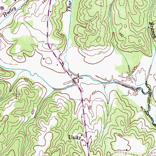 Topographic Map of Thurman Creek, TN