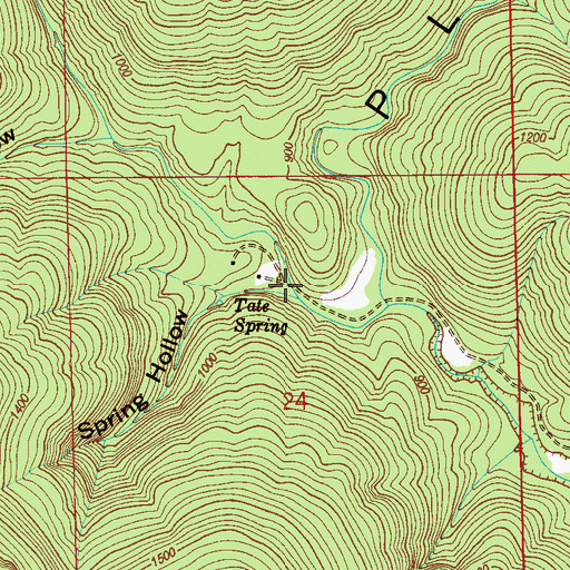 Topographic Map of Spring Hollow, AL