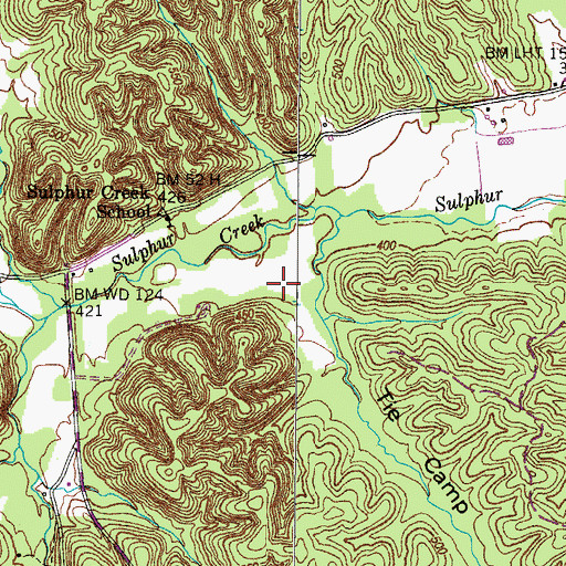 Topographic Map of Tie Camp Hollow, TN