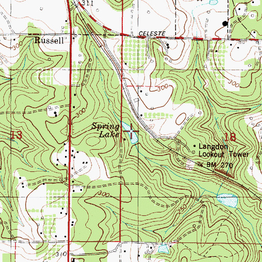 Topographic Map of Spring Lake, AL