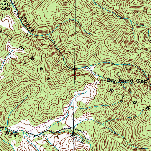 Topographic Map of Timber Ridge, TN