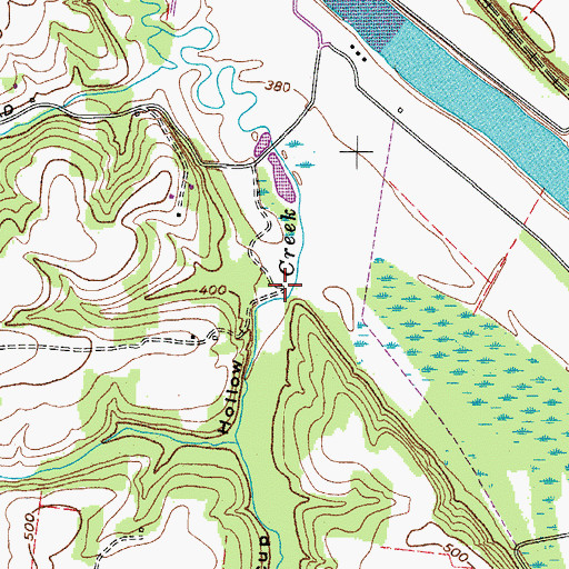 Topographic Map of Tin Cup Hollow, TN