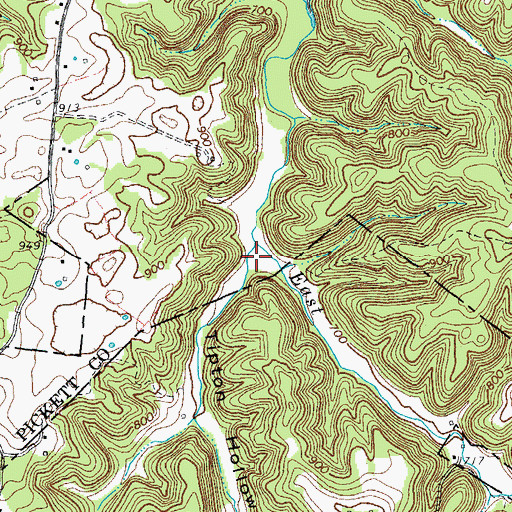 Topographic Map of Tipton Hollow, TN