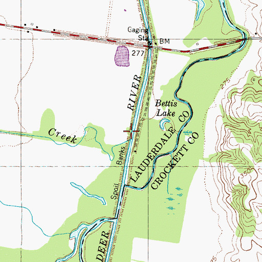 Topographic Map of Tisdale Creek, TN