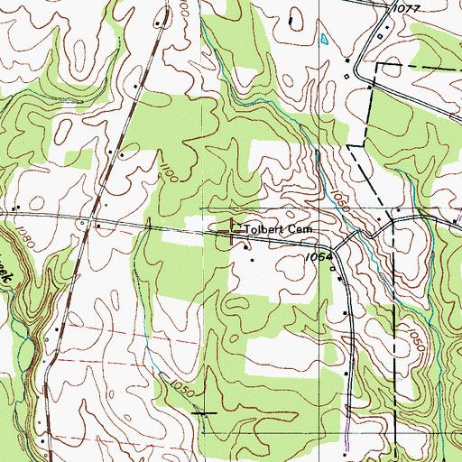 Topographic Map of Tolbert Cemetery, TN