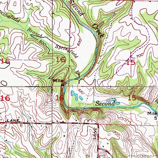 Topographic Map of Springfield Branch, AL