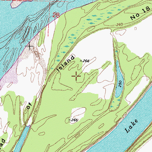 Topographic Map of Towhead of Island Number Eighteen, TN
