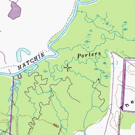 Topographic Map of Towhead Branch, TN