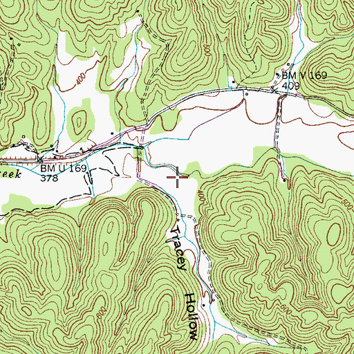 Topographic Map of Tracey Hollow, TN