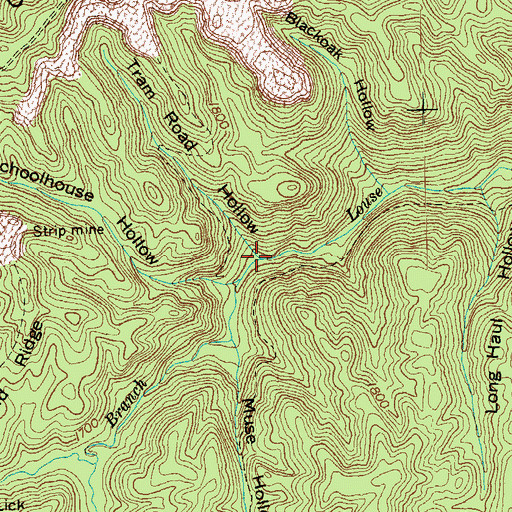 Topographic Map of Tram Road Hollow, TN