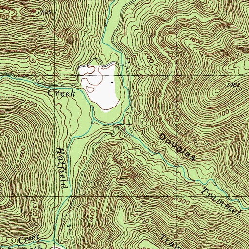 Topographic Map of Trammel Branch, TN