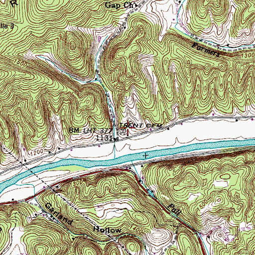 Topographic Map of Trent Cemetery, TN