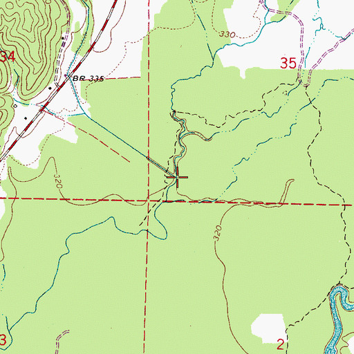 Topographic Map of Spruiell Branch, AL
