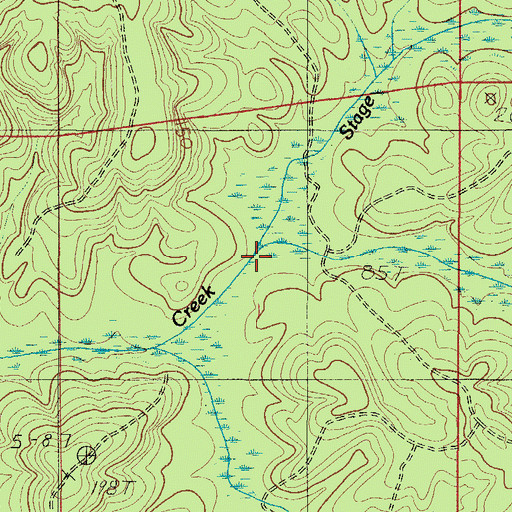 Topographic Map of Stage Stand Branch, AL