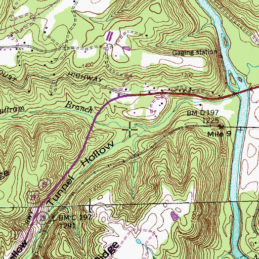 Topographic Map of Tunnel Hollow, TN