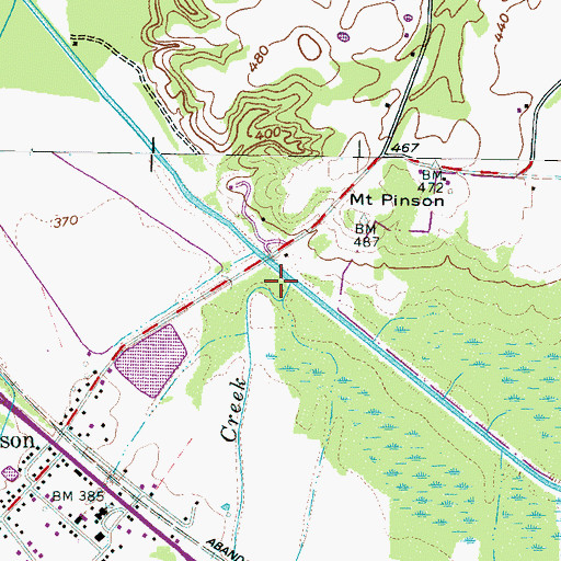 Topographic Map of Turk Creek, TN