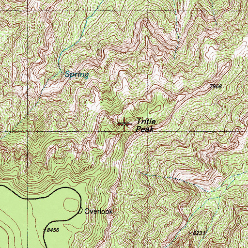 Topographic Map of Tritle Peak, AZ