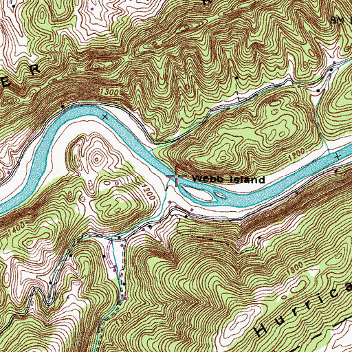 Topographic Map of Turkey Creek, TN