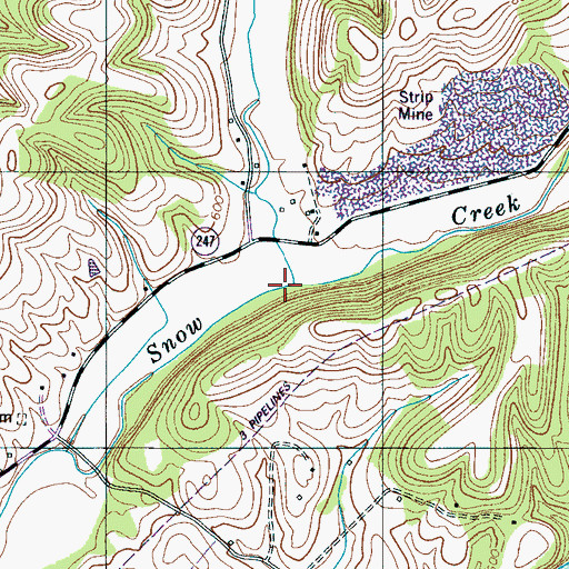 Topographic Map of Turkey Creek, TN