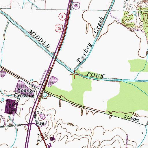 Topographic Map of Turkey Creek, TN