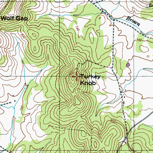Topographic Map of Turkey Knob, TN
