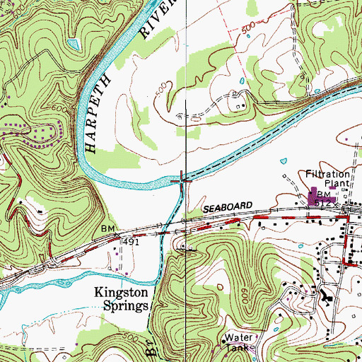 Topographic Map of Turnbull Creek, TN