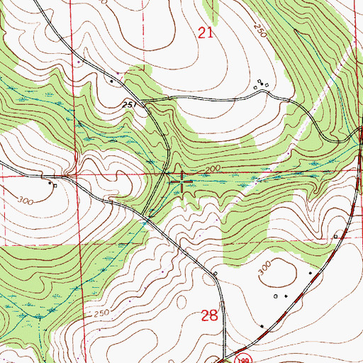 Topographic Map of Stanley Mill Creek, AL