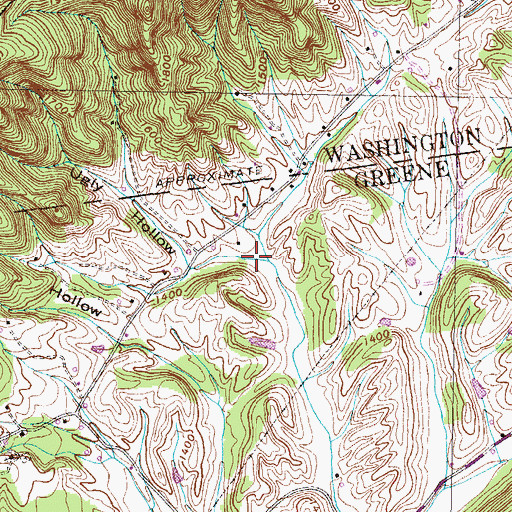 Topographic Map of Ugly Hollow, TN